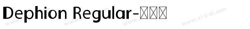 Dephion Regular字体转换